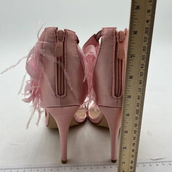 FSJ Women Trendy Open Toe Thin High Heel Sandals Ankle Straps Fur Stiletto Prom - Picture 5 of 8